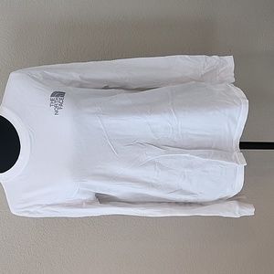 North Face Long Sleeve Tee. White w/logo. Women’s size M.